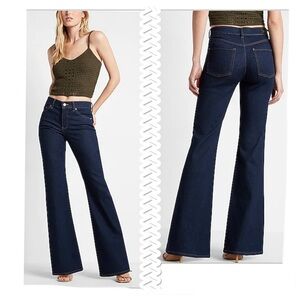Express 70S Flare Mid Rise Jeans Size 8L